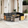Set de sofás de jardín 8 pzas y cojines ratán sintético gris de vidaXL, Conjuntos de jardín - Ref: Foro24-3274077, Precio: 50...