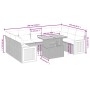 Set de sofás de jardín 10 pzas con cojines ratán sintético gris de vidaXL, Conjuntos de jardín - Ref: Foro24-3274105, Precio:...