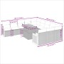 Set de sofás de jardín 11 pzas y cojines ratán sintético gris de vidaXL, Conjuntos de jardín - Ref: Foro24-3274147, Precio: 6...