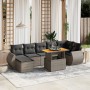 Set de sofás de jardín 8 pzas y cojines ratán sintético gris de vidaXL, Conjuntos de jardín - Ref: Foro24-3275825, Precio: 52...
