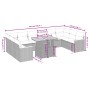 Set de sofás de jardín 11 pzas y cojines ratán sintético gris de vidaXL, Conjuntos de jardín - Ref: Foro24-3273251, Precio: 6...