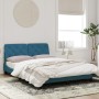 Estructura de cama con luces LED terciopelo azul 140x200 cm de vidaXL, Camas y somieres - Ref: Foro24-3213859, Precio: 214,96...