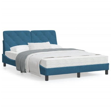 Estructura de cama con cabecero terciopelo azul 140x200 cm de vidaXL, Camas y somieres - Ref: Foro24-3207927, Precio: 206,16 ...