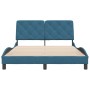 Estructura de cama con cabecero terciopelo azul 140x200 cm de vidaXL, Camas y somieres - Ref: Foro24-3207927, Precio: 206,16 ...