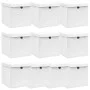 Cajas de almacenaje con tapas 10 uds tela blanco 32x32x32 cm de vidaXL, Cestas para almacenaje - Ref: Foro24-288352, Precio: ...