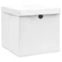 Cajas de almacenaje con tapas 10 uds tela blanco 32x32x32 cm de vidaXL, Cestas para almacenaje - Ref: Foro24-288352, Precio: ...