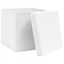Cajas de almacenaje con tapas 10 uds tela blanco 32x32x32 cm de vidaXL, Cestas para almacenaje - Ref: Foro24-288352, Precio: ...