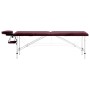 Camilla de masaje plegable 2 zonas aluminio morado de vidaXL, Mesas de masaje - Ref: Foro24-110196, Precio: 185,83 €, Descuen...