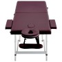 Camilla de masaje plegable 2 zonas aluminio morado de vidaXL, Mesas de masaje - Ref: Foro24-110196, Precio: 185,83 €, Descuen...