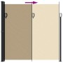 Toldo lateral retráctil beige 200x600 cm de vidaXL, Sombrillas - Ref: Foro24-4004555, Precio: 147,26 €, Descuento: %