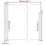 Toldo lateral retráctil beige 200x600 cm de vidaXL, Sombrillas - Ref: Foro24-4004555, Precio: 135,98 €, Descuento: %