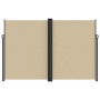 Toldo lateral retráctil beige 220x1000 cm de vidaXL, Sombrillas - Ref: Foro24-4004780, Precio: 182,81 €, Descuento: %