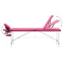 Camilla de masaje plegable 3 zonas aluminio rosa de vidaXL, Mesas de masaje - Ref: Foro24-110197, Precio: 198,28 €, Descuento: %