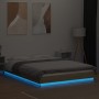 Estructura cama con luces LED madera roble Sonoma 120x190 cm de vidaXL, Camas y somieres - Ref: Foro24-3281142, Precio: 174,0...