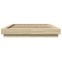 Estructura cama con luces LED madera roble Sonoma 120x190 cm de vidaXL, Camas y somieres - Ref: Foro24-3281142, Precio: 174,0...