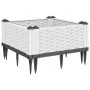 Jardinera con clavijas PP blanco 42,5x42,5x28,5 cm by vidaXL, Pots and planters - Ref: Foro24-368005, Price: 18,92 €, Discoun...