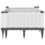Jardinera con clavijas PP blanco 42,5x42,5x28,5 cm by vidaXL, Pots and planters - Ref: Foro24-368005, Price: 18,92 €, Discoun...