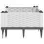 Jardinera con clavijas PP blanco 42,5x42,5x28,5 cm by vidaXL, Pots and planters - Ref: Foro24-368005, Price: 18,92 €, Discoun...