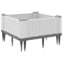 Jardinera con clavijas PP blanco 42,5x42,5x28,5 cm by vidaXL, Pots and planters - Ref: Foro24-368005, Price: 18,92 €, Discoun...