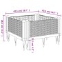 Jardinera con clavijas PP blanco 42,5x42,5x28,5 cm de vidaXL, Maceteros y jardineras - Ref: Foro24-368005, Precio: 23,69 €, D...