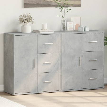 Aparador de madera ingeniería 2 uds gris hormigón 60x31x70 cm de vidaXL, Aparadores - Ref: Foro24-3276556, Precio: 152,96 €, ...