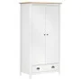 Armario de 2 puertas Hill madera maciza pino blanco 89x50x170cm de vidaXL, Armarios roperos - Ref: Foro24-288950, Precio: 231...