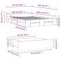 Cama con cajones madera de ingeniería roble ahumado 140x190 cm de vidaXL, Camas y somieres - Ref: Foro24-3280766, Precio: 172...