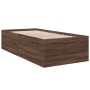 Estructura de cama madera de ingeniería roble marrón 90x200 cm de vidaXL, Camas y somieres - Ref: Foro24-3280971, Precio: 111...