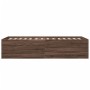 Estructura de cama madera de ingeniería roble marrón 90x200 cm de vidaXL, Camas y somieres - Ref: Foro24-3280971, Precio: 111...