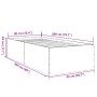 Estructura de cama madera de ingeniería roble marrón 90x200 cm de vidaXL, Camas y somieres - Ref: Foro24-3280971, Precio: 111...