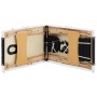 Camilla de masaje plegable 2 zonas madera negro y blanco de vidaXL, Mesas de masaje - Ref: Foro24-110204, Precio: 136,67 €, D...