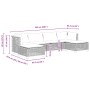 Set de sofás de jardín 6 piezas y cojines ratán sintético negro de vidaXL, Conjuntos de jardín - Ref: Foro24-3261950, Precio:...