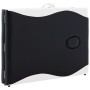 Camilla de masaje plegable 2 zonas madera negro y blanco de vidaXL, Mesas de masaje - Ref: Foro24-110204, Precio: 136,67 €, D...