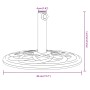 Base de sombrilla semicircular para palos de Ø38/48 mm 12 kg de vidaXL, Bases para sombrillas - Ref: Foro24-4007977, Precio: ...