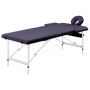 Camilla de masaje plegable 2 zonas aluminio morado de vidaXL, Mesas de masaje - Ref: Foro24-110195, Precio: 174,58 €, Descuen...