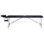 Camilla de masaje plegable 2 zonas aluminio morado de vidaXL, Mesas de masaje - Ref: Foro24-110195, Precio: 174,58 €, Descuen...
