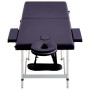 Camilla de masaje plegable 2 zonas aluminio morado de vidaXL, Mesas de masaje - Ref: Foro24-110195, Precio: 174,58 €, Descuen...