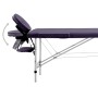 Camilla de masaje plegable 2 zonas aluminio morado de vidaXL, Mesas de masaje - Ref: Foro24-110195, Precio: 174,58 €, Descuen...