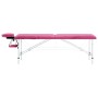 Camilla de masaje plegable 2 zonas aluminio rosa de vidaXL, Mesas de masaje - Ref: Foro24-110194, Precio: 173,65 €, Descuento: %