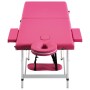 Camilla de masaje plegable 2 zonas aluminio rosa de vidaXL, Mesas de masaje - Ref: Foro24-110194, Precio: 173,65 €, Descuento: %