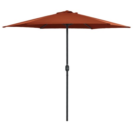 Sombrilla de jardín con palo de aluminio terracota 270x246 cm de vidaXL, Sombrillas - Ref: Foro24-47349, Precio: 66,36 €, Des...