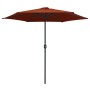 Sombrilla de jardín con palo de aluminio terracota 270x246 cm de vidaXL, Sombrillas - Ref: Foro24-47349, Precio: 66,36 €, Des...