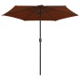Sombrilla de jardín con palo de aluminio terracota 270x246 cm de vidaXL, Sombrillas - Ref: Foro24-47349, Precio: 66,36 €, Des...