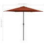 Sombrilla de jardín con palo de aluminio terracota 270x246 cm de vidaXL, Sombrillas - Ref: Foro24-47349, Precio: 66,36 €, Des...