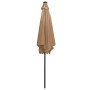 Sombrilla con luces LED y palo de aluminio gris taupe 300 cm de vidaXL, Sombrillas - Ref: Foro24-47363, Precio: 124,01 €, Des...