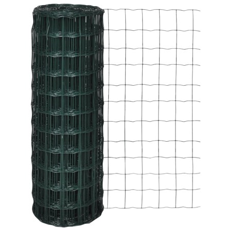 Set de euro valla acero verde 25x0,8 m de vidaXL, Paneles de vallas - Ref: Foro24-140590, Precio: 65,28 €, Descuento: %