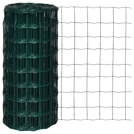 Satz grüner Stahl-Eurozaun 25x0,8 m von vidaXL, Zaunpaneele - Ref: Foro24-140578, Preis: 51,46 €, Rabatt: %