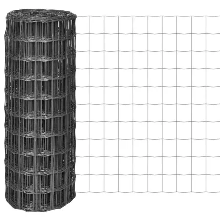 Euro Valla acero gris 25x1 m de vidaXL, Paneles de vallas - Ref: Foro24-142515, Precio: 64,77 €, Descuento: %