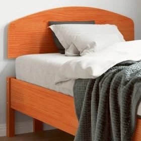 Cabecero de cama madera maciza de pino marrón cera 100 cm de vidaXL, Cabeceros y pies de cama - Ref: Foro24-842517, Precio: 3...
