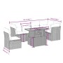 Set de sofás de jardín 7 piezas con cojines ratán PE gris de vidaXL, Conjuntos de jardín - Ref: Foro24-3270857, Precio: 443,7...